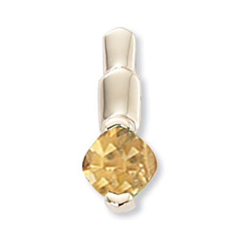 Cushion Citrine Pendant - 14K Yellow Gold - 80380CI