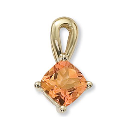 Cushion Citrine Pendant - 14K Yellow Gold - 80373CI