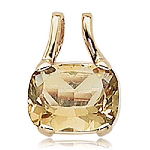 Cushion Citrine Pendant - 14K Yellow Gold - 80394CI