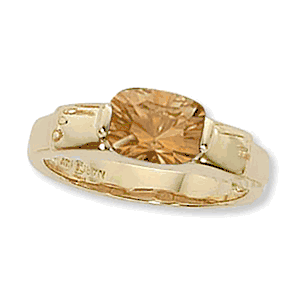 Cushion Citrine Ring - 14K Yellow Gold Size 7 - 70907CI