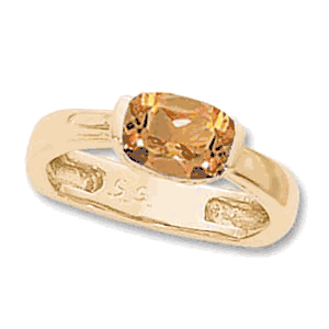 Cushion Citrine Ring - 14K Yellow Gold Size 7 - 70919CI