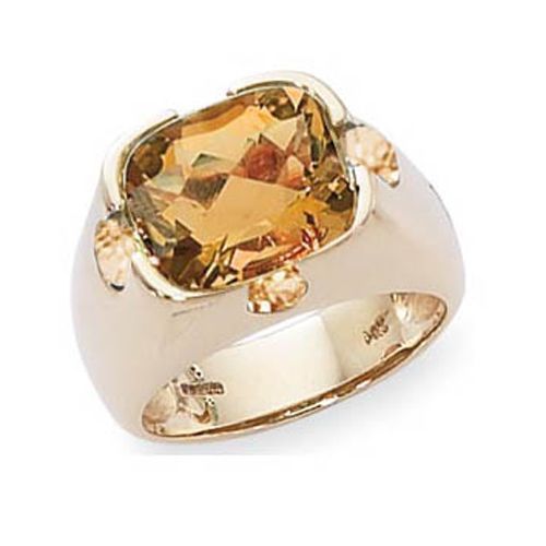 Cushion Citrine Ring - 14K Yellow Gold Size 7 - 70787CICI