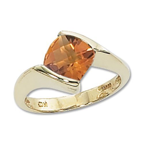 Cushion Citrine Ring - 14K Yellow Gold Size 7 - 70658CI