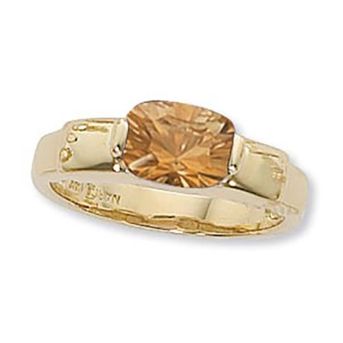 Cushion Citrine Ring - 14K Yellow Gold Size 7 - 70907CI