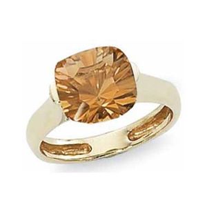 Cushion Citrine Ring - 14K Yellow Gold Size 7 - 70728CI