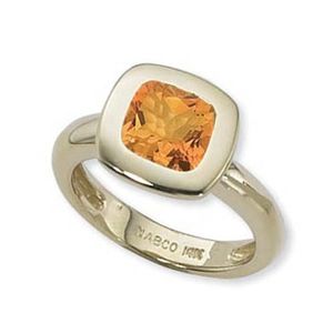 Cushion Citrine Ring - 14K Yellow Gold Size 7 - 70729CI