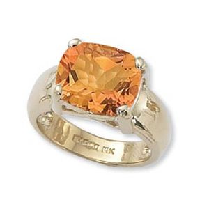 Cushion Citrine Ring - 14K Yellow Gold Size 7 - 70789CI