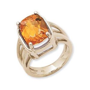 Cushion Citrine Ring - 14K Yellow Gold Size 7 - 70888CI