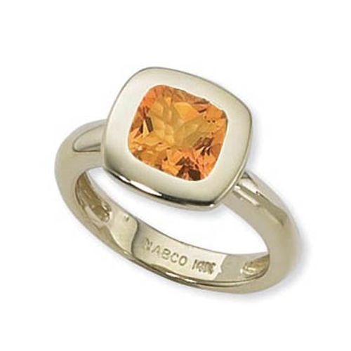 Cushion Citrine Ring - 14K Yellow Gold Size 7 - 70729CI