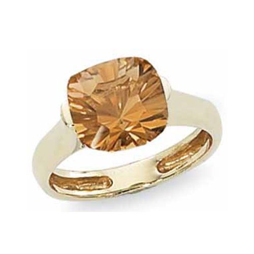 Cushion Citrine Ring - 14K Yellow Gold Size 7 - 70728CI