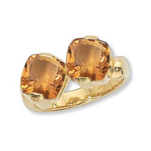 Cushion Citrine Ring - 14K Yellow Gold Size 7 - 70895CI