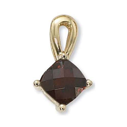 Cushion Garnet Pendant - 14K Yellow Gold - 80373GA