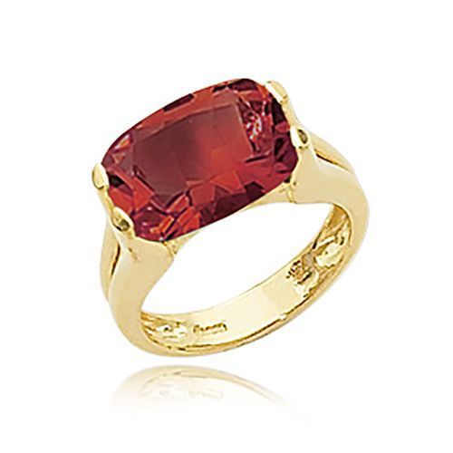 Cushion Garnet Ring - 14K Yellow Gold Size 7 - 70929GA