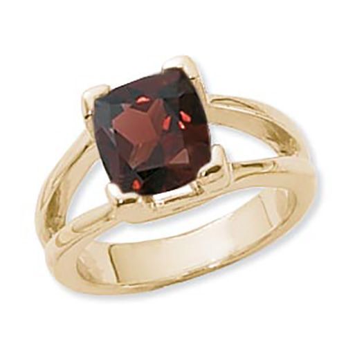 Cushion Garnet Ring - 14K Yellow Gold Size 7 - 70893GA