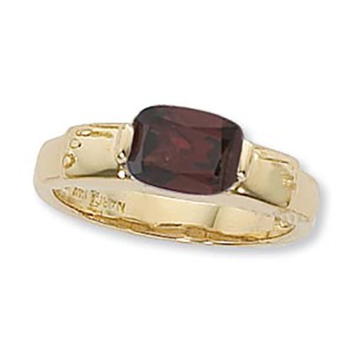 Cushion Garnet Ring - 14K Yellow Gold Size 7 - 70907GA