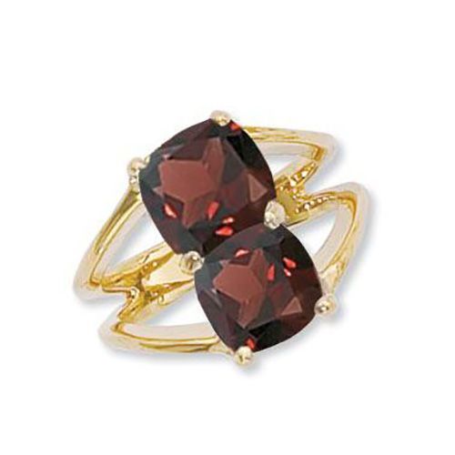 Cushion Garnet Ring - 14K Yellow Gold Size 7 - 70882GA