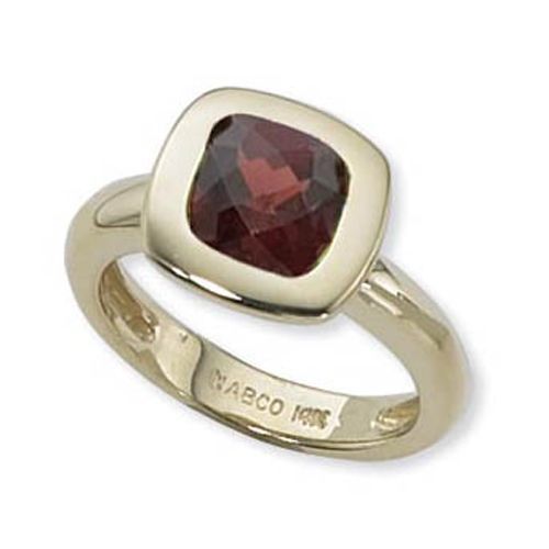 Cushion Garnet Ring - 14K Yellow Gold Size 7 - 70729GA