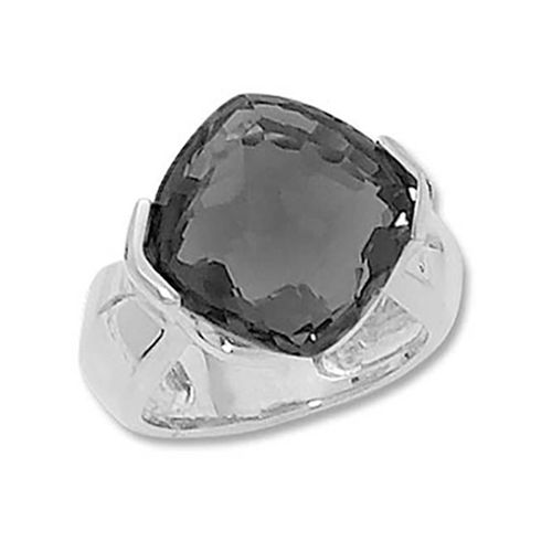 Cushion Onyx Ring - Sterling Silver Size 6.5