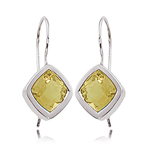 Cushion Oro Verde Earrings - Sterling Silver - 90275OV-SS