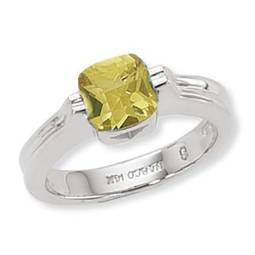 Cushion Oro Verde Ring - Sterling Silver Size 7 - 70640OV-SS