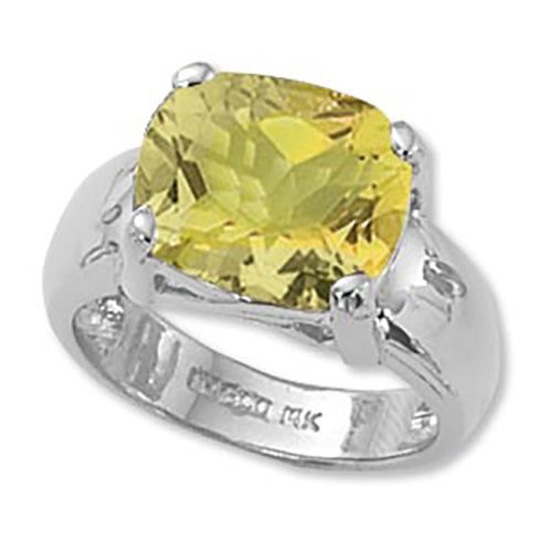 Cushion Oro Verde Ring - Sterling Silver Size 7 - 70789OV-SS