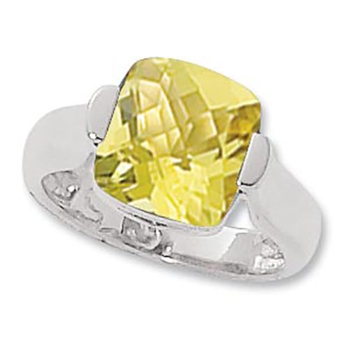 Cushion Oro Verde Ring - Sterling Silver Size 7 - 70885OV-SS