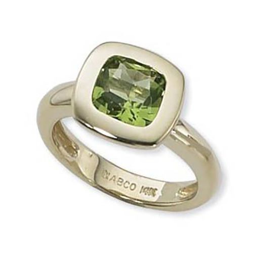 Cushion Peridot Ring - 14K Yellow Gold Size 7 - 70729PE