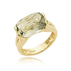 Praseolite Yellow Gold Rings