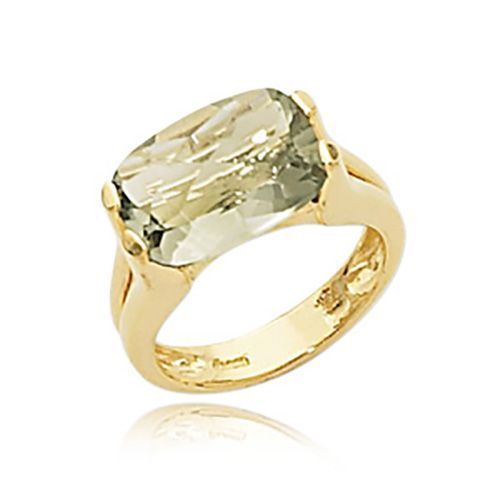Cushion Praseolite Ring - 14K Yellow Gold Size 7 - 70929PR