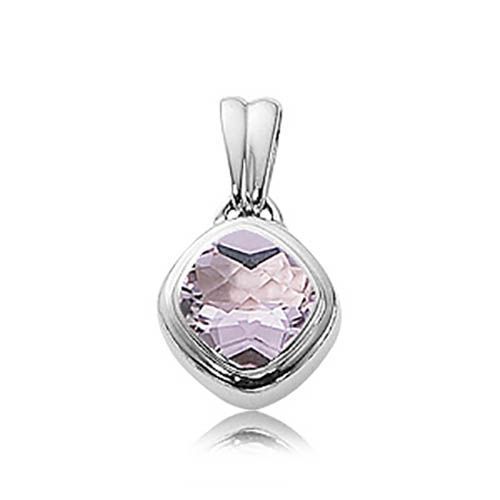Cushion Rose De France Pendant - Sterling Silver - 80090RDF-SS