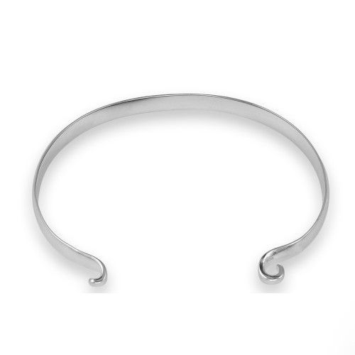 Custom Clasp Collection Hook Bracelet Rhodium Plated No Wraps 4mm 6.5 Inch - MCSS465-R
