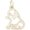 Cut-Out Dog Charm 10K Gold - 10-1533