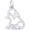 Cut-Out Dog Charm Silver - 10-1533