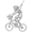 Cyclist Charm White Gold - 10-2312