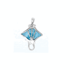Devil Ray Larimar Charms & Pendants  - PSDRL