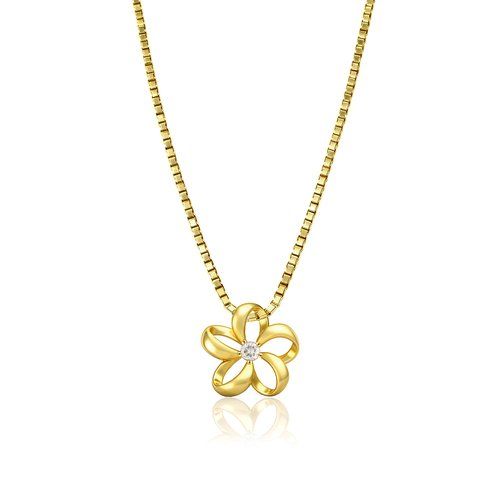 Diamond Floating Plumeria 10mm, Hawaiian Inspired  Pendant, PCP-434D-10