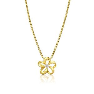Diamond Floating Plumeria 10mm, Hawaiian Inspired  Pendant, PCP-434D-10