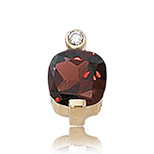 Diamond & Garnet Pendant - 14K Yellow Gold - 80307GA