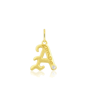 Diamond Initial "A" Pendant