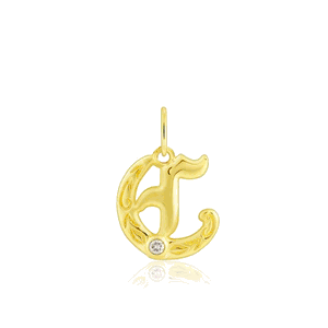 Diamond Initial "C" Pendant
