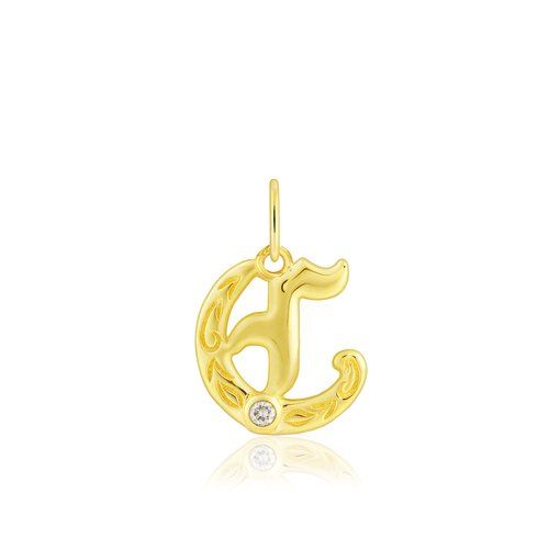 Diamond Initial "C" Pendant