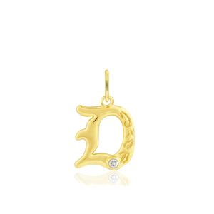 Diamond Initial "D" Pendant