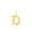 Diamond Initial "D" Pendant, Hawaiian Inspired  Pendant, ILP-51D
