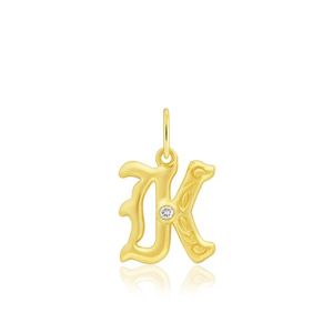 Diamond Initial "K" Pendant, Hawaiian Inspired  Pendant, ILP-51K