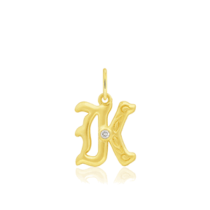 Diamond Initial "K" Pendant
