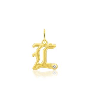 Diamond Initial "L" Pendant, Hawaiian Inspired  Pendant, ILP-51L