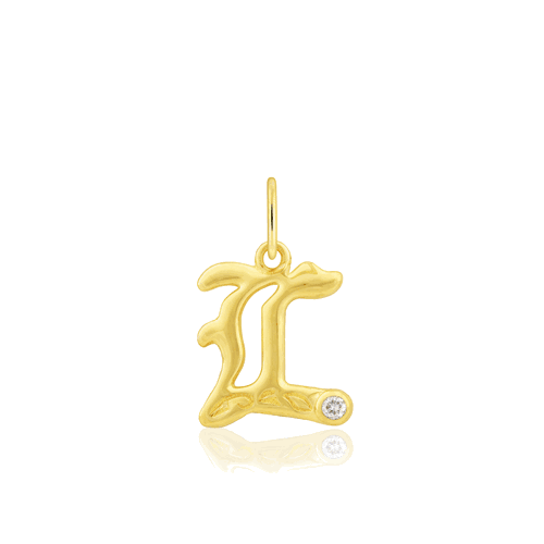 Diamond Initial "L" Pendant