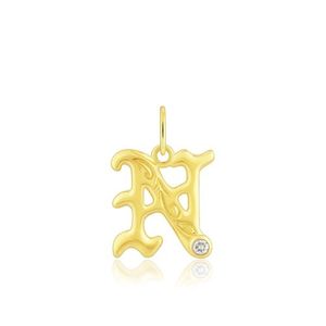 Diamond Initial "N" Pendant, Hawaiian Inspired  Pendant, ILP-51N