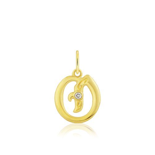 Diamond Initial "O" Pendant, Hawaiian Inspired Pendant, ILP-51O