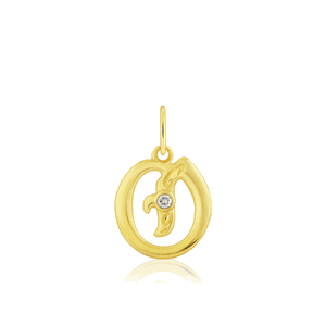 Diamond Initial "O" Pendant